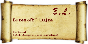 Buzeskó Lujza névjegykártya